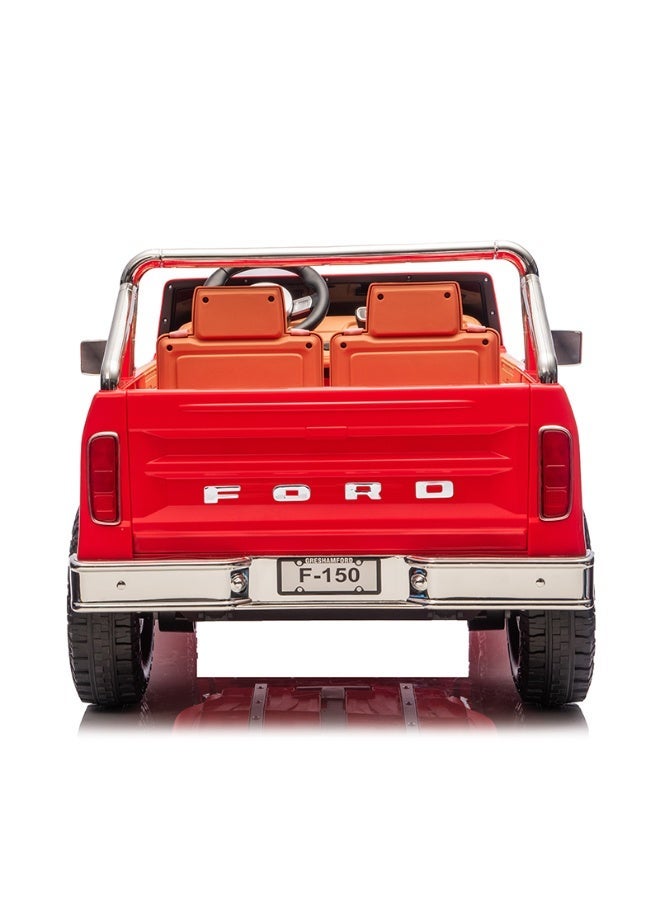 Ford 24V Classic Ford Bronco: Light red Retro Legend, Ready for Dual Adventures-light red - Image 2